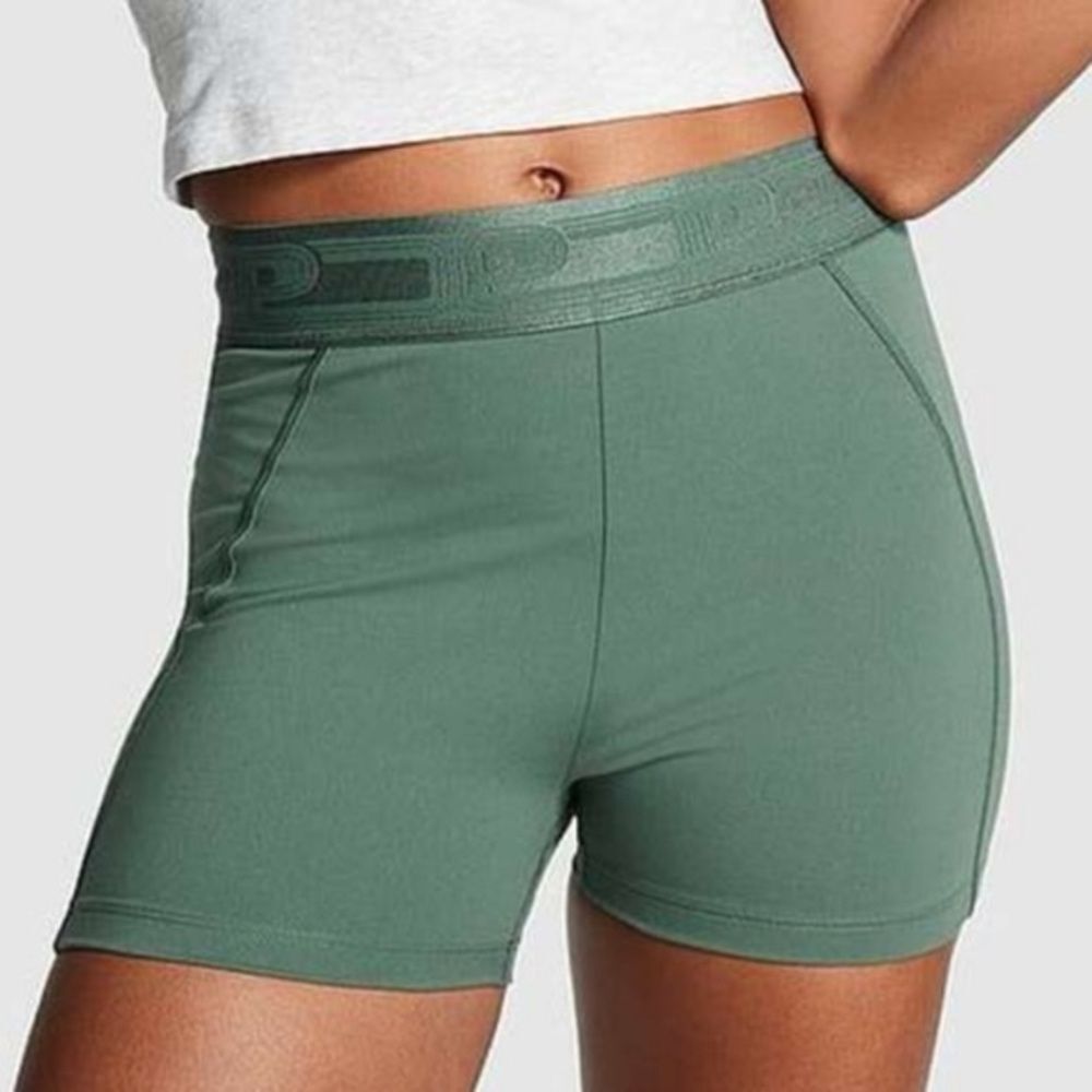 Victoria Secretβs Pink Womenβs XL Green Athletic Sporty Biker Shorts